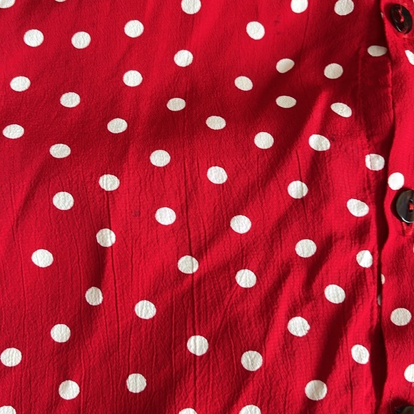 Marla Duran Women's Vintage 90s Lagenlook Polka Dot Oversized Rayon Crepe Top 1X - Picture 13 of 14